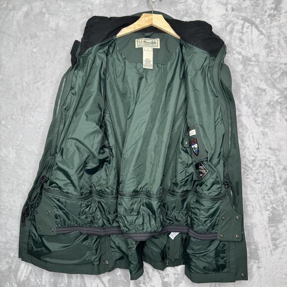LL Bean Jacket Mens Large Green Gore-Tex Maine Down Parka Thinsulate Hooded - Picture 3 of 15